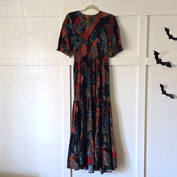 Soft Surroundings Mirabelle Floral Fall Maxi Dress Tiered XS - Picture 2 of 6